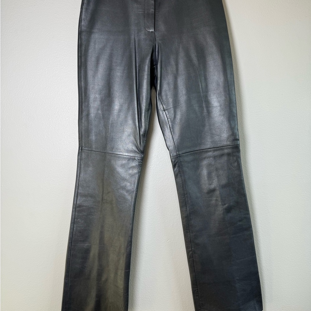 Cache silver metallic 100% leather, lined pants